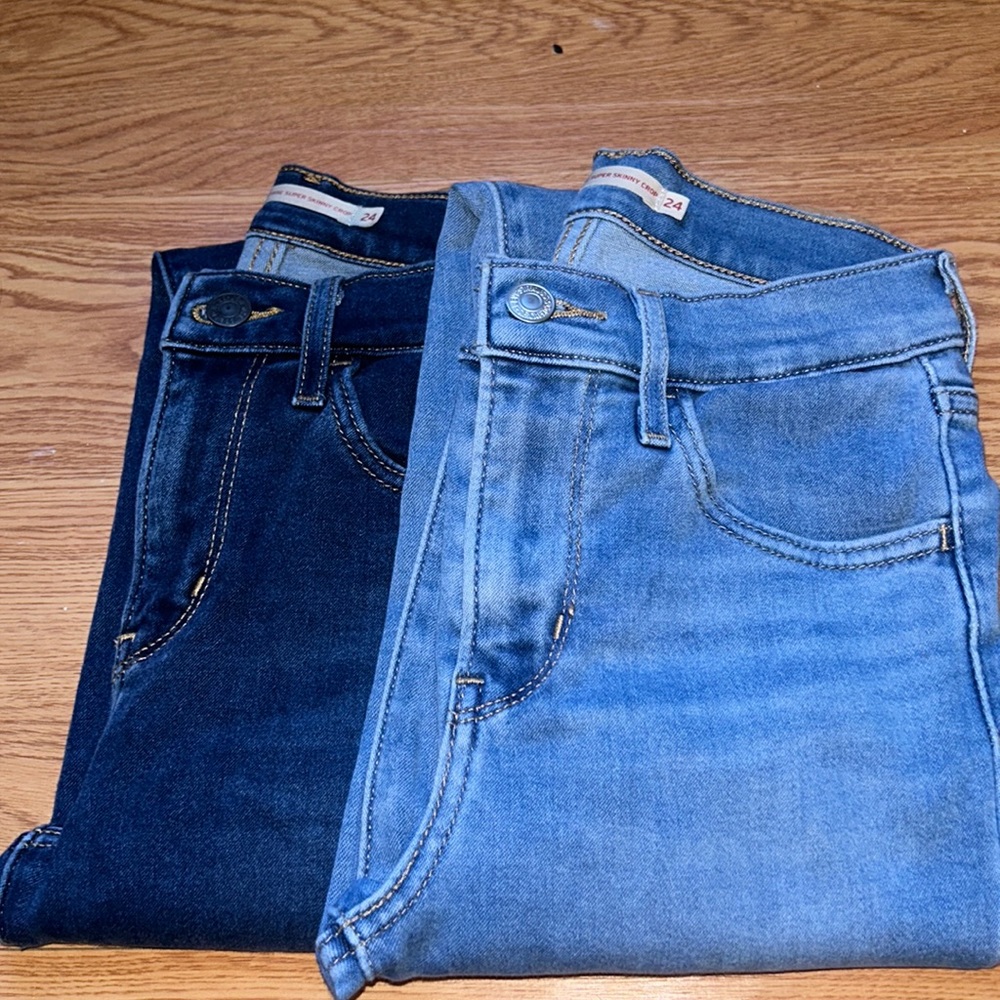 Levi’s 720 high rise super skinny crop jeans